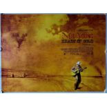 NEIL YOUNG: HEART OF GOLD (2006) - UK Quad Film Poster (Double Sided) - Designed by Dan Chapman -