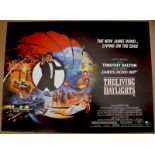 JAMES BOND:THE LIVING DAYLIGHTS (1987) - UK Quad Film Poster (30" x 40" - 76 x 101.5 cm) -