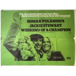 WEEKEND OF A CHAMPION (1972) - UK Quad Film Poster - Formula 1 Motor Racing - Jackie Stewart - (