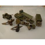 DIECAST: A GROUP OF MILITARY VEHICLES - By Dinky a