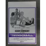 JAMES BOND: THUNDERBALL (1970s Release) - UK Double Crown Film Poster (20” x 30” – 50.8 x 76.2 cm) -