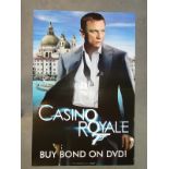 JAMES BOND: JOB LOT X 3 - DVD PROMOTIONAL POSTERS - Casino Royale Standee ; License To Kill and Bond