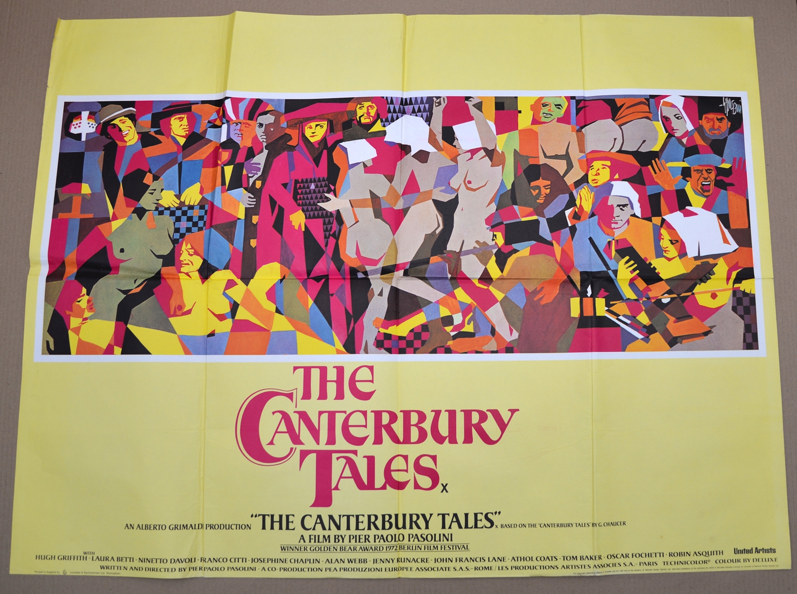 THE CANTERURY TALES (1972) - UK Quad Film Poster (30" x 40" - 76 x 101.5 cm) – Folded – Very