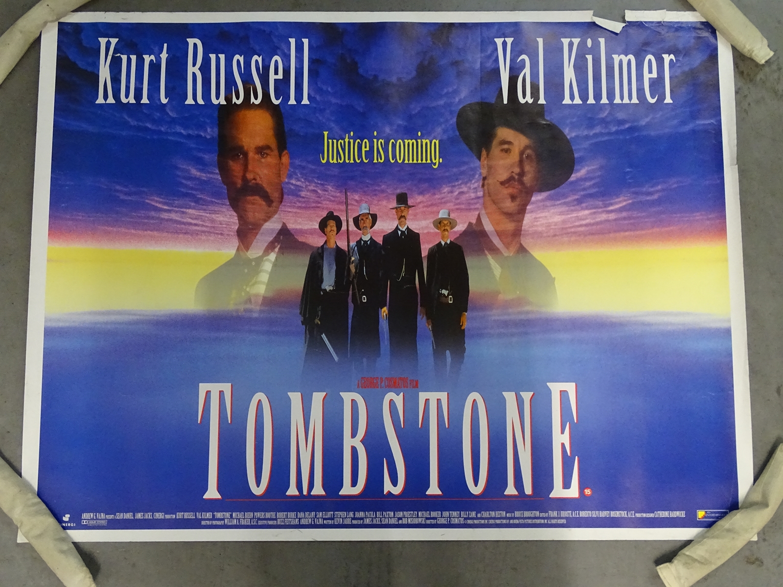 JOB LOT X 22 UK QUADS; to include TOMBSTONE (1993), RISING SUN (1993) and THE CONCIERGE (1993) -