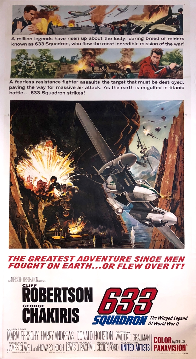 633 SQUADRON (1964) - US 3 Sheet Movie Poster - (4