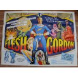 FLESH GORDON (1974) UNCENSORED UK Quad Film Poster
