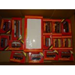 OO GAUGE MODEL RAILWAYS: TRAY OF BOXED WAGONS BY H