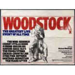 WOODSTOCK (1980 Release) - UK QUAD - 30" x 40" (76