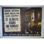 IT ALWAYS RAINS ON SUNDAY (1947) - UK Quad Film Po