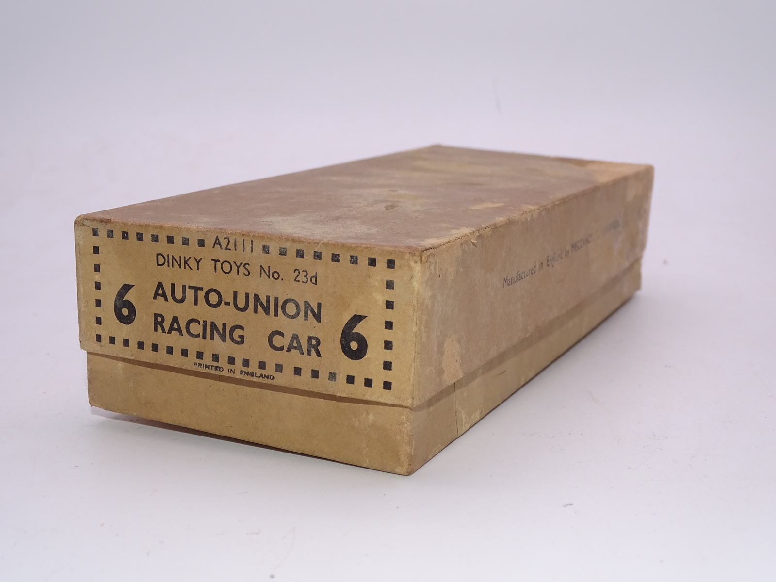 DINKY EMPTY TRADE BOX for number 23D Auto Union Ra