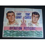 OPERATION PETTICOAT (1959) - UK Quad Film Poster -