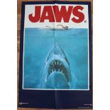 JAWS (1975) - UK Double Crown Film Poster (20” x 3