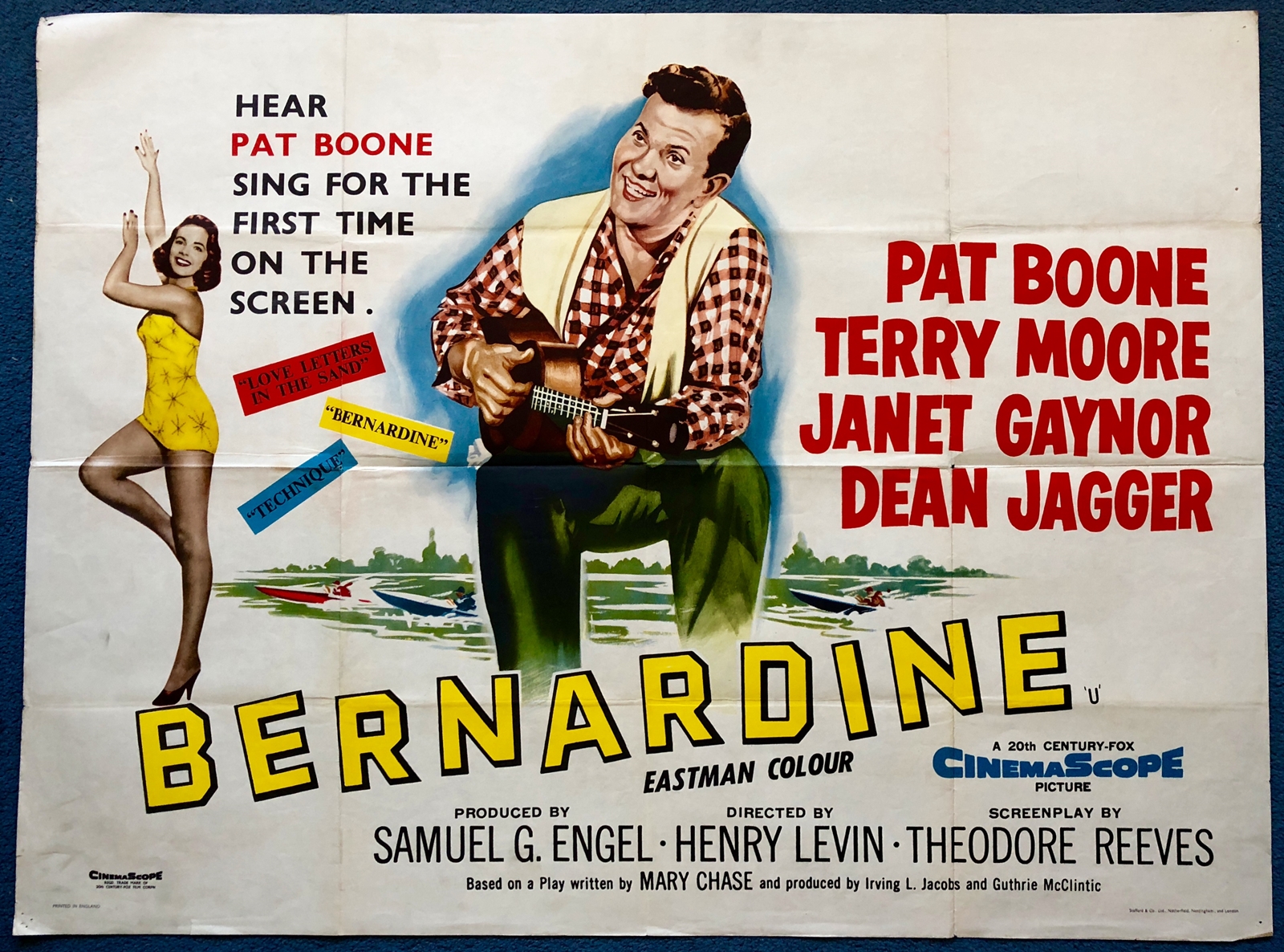 BERNARDINE (1957) - British UK Quad film poster -