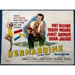 BERNARDINE (1957) - British UK Quad film poster -