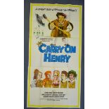 CARRY ON HENRY (1971)- UK Three Sheet (40” x 81” a