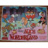 ALICE IN WONDERLAND (1978 Reissue) UK Quad Film Po