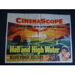 HELL AND HIGH WATER (1954) - UK Quad Film Poster (