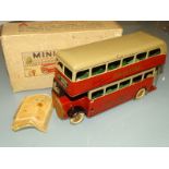 TRI-ANG MINIC PRE-WAR 60M DOUBLE DECKER LONDON TRA