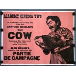 THE COW (1969) - British UK Quad Film Poster - Dariush Mehrjui Iranian Drama featuring distinctive