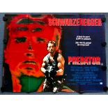 PREDATOR (1987) - UK Quad Film Poster - Designed by FEREF - ARNOLD SCHWARZENEGGER - 30" x 40" (76