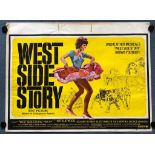 WEST SIDE STORY (1961) - (1968 re-release) UK Quad Film Poster - 'Oscar' Style - Bill Wiggins (