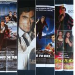 BOND: LICENCE TO KILL (1980'S) - Lot of 4 Movie Posters comprising: 1 x Commercial reproduction film
