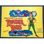 PETER PAN (1970's Release) - UK Quad Film Poster - 30" x 40" (76 x 101.5 cm) - Folded (as