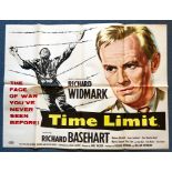 TIME LIMIT (1957) - British UK Quad Film Poster - RICHARD WIDMARK - 30" x 40" (76 x 101.5 cm) -
