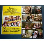 CARRY ON GIRLS (1973) Lot x 2 - UK/British Lobby Card set x 8 - 11" x 14" (28 x 35.5 cm) - Flat/