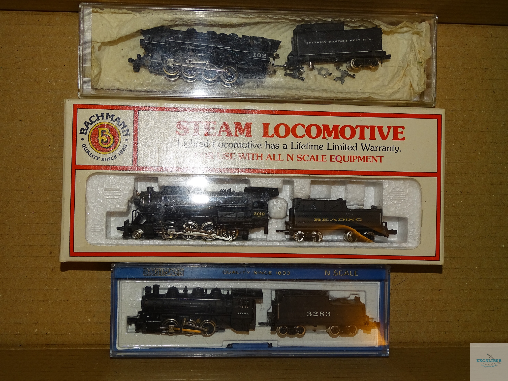 N GAUGE - GROUP OF US OUTLINE STEAM LOCOMOTIVES BY BACHMANN (one A/F) - G/VG in G boxes (where