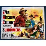 THE SUNDOWNERS (1961) - British UK Quad Film Poster - First Release - Tom Chantrell artwork - ROBERT