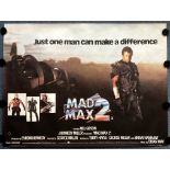 MAD MAX 2 (1982) - British UK Quad Film Poster - The 'Road Warrior' returns - MEL GIBSON - GEORGE