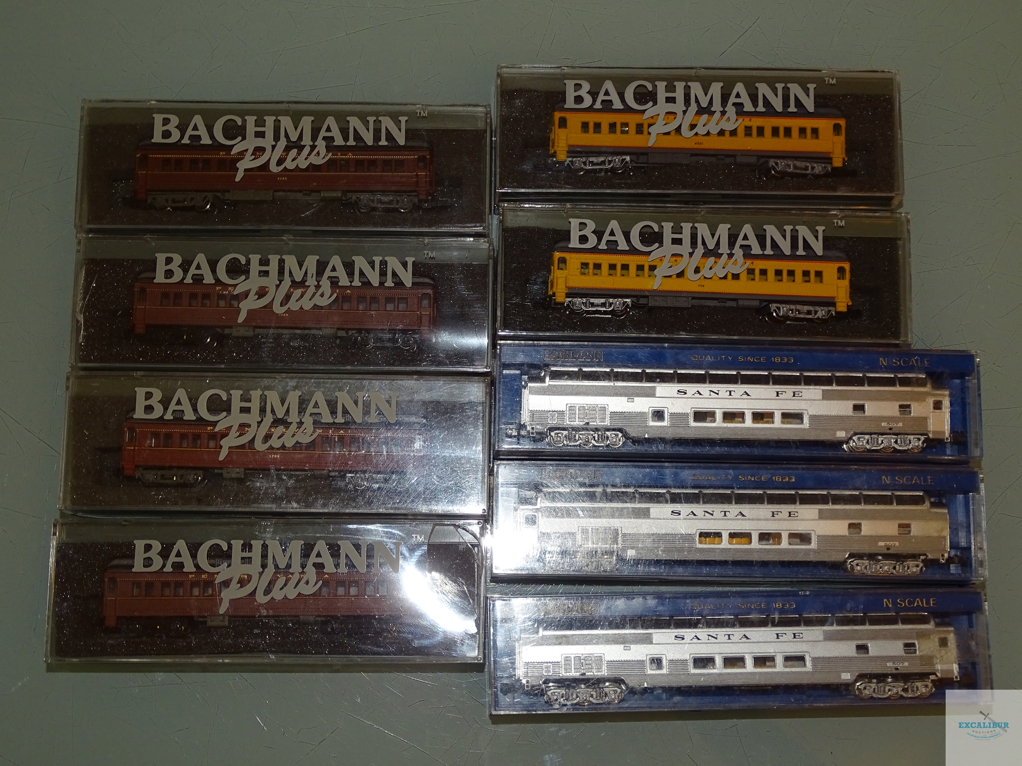 N GAUGE - GROUP OF AMERICAN OUTLINE PASSENGER CARS by BACHMANN - VG in G boxes (9)