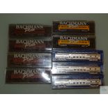 N GAUGE - GROUP OF AMERICAN OUTLINE PASSENGER CARS by BACHMANN - VG in G boxes (9)