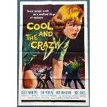 COOL AND THE CRAZY (1958) - US One Sheet movie poster - Classic 1950's 'Bad Girl' artwork - 27" x