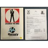 LICENCE TO KILL (1988) - Special Preview Charity screening brochure in aid of 'Cot Death