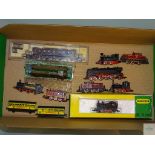 N GAUGE - GROUP OF GERMAN, ITALIAN AND JAPANESE OUTLINE DIESEL AND STEAM LOCOS - MINITRIX, LIMA,