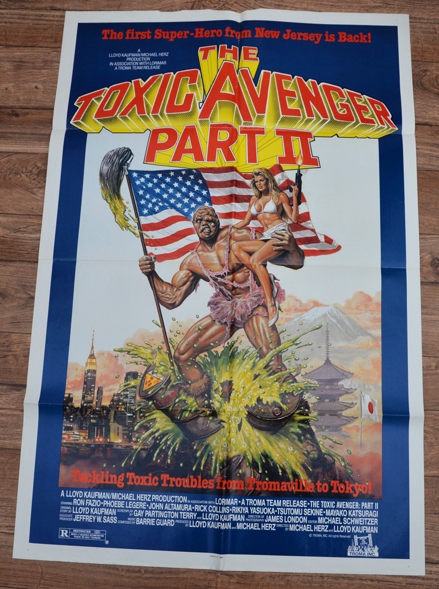 LOT OF 2 x US One Sheet Movie Posters (1980's) - CLASS OF NUKEM HIGH and TOXIC AVENGER PT 2 - US One - Image 2 of 2