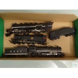 HO GAUGE - GROUP OF 3 AMERICAN OUTLINE STREAM LOCOS by TRI-ANG - including a kitbashed articulated