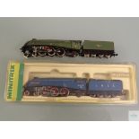 N GAUGE - PAIR OF MINITRIX BRITISH OUTLINE CLASS A4 STEAM LOCOS 'MALLARD' (unboxed) and 'SIR NIGEL