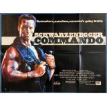COMMANDO (1985) - British UK Quad Film Poster - Arnold Schwarzenegger - 30" x 40" (76 x 101.5