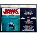 JAWS (1975) - UK Quad Film Poster - Roger Kastel artwork - 30" x 40" (76 x 101.5) - Folded (as