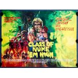 THE CLASS OF NUKE 'EM HIGH (1986) - Brian Bysouth artwork - UK Quad Film Poster - 30" x 40" (76 x