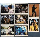 JAMES BOND: MOONRAKER (1979) - Set of 8 x US Front of House Lobby Cards - ROGER MOORE - 10" x 8" (