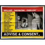 ADVISE & CONSENT (1962) - UK Quad Film Poster - OTTO PREMINGER - 30" x 40" (76 x 101.5 cm) -