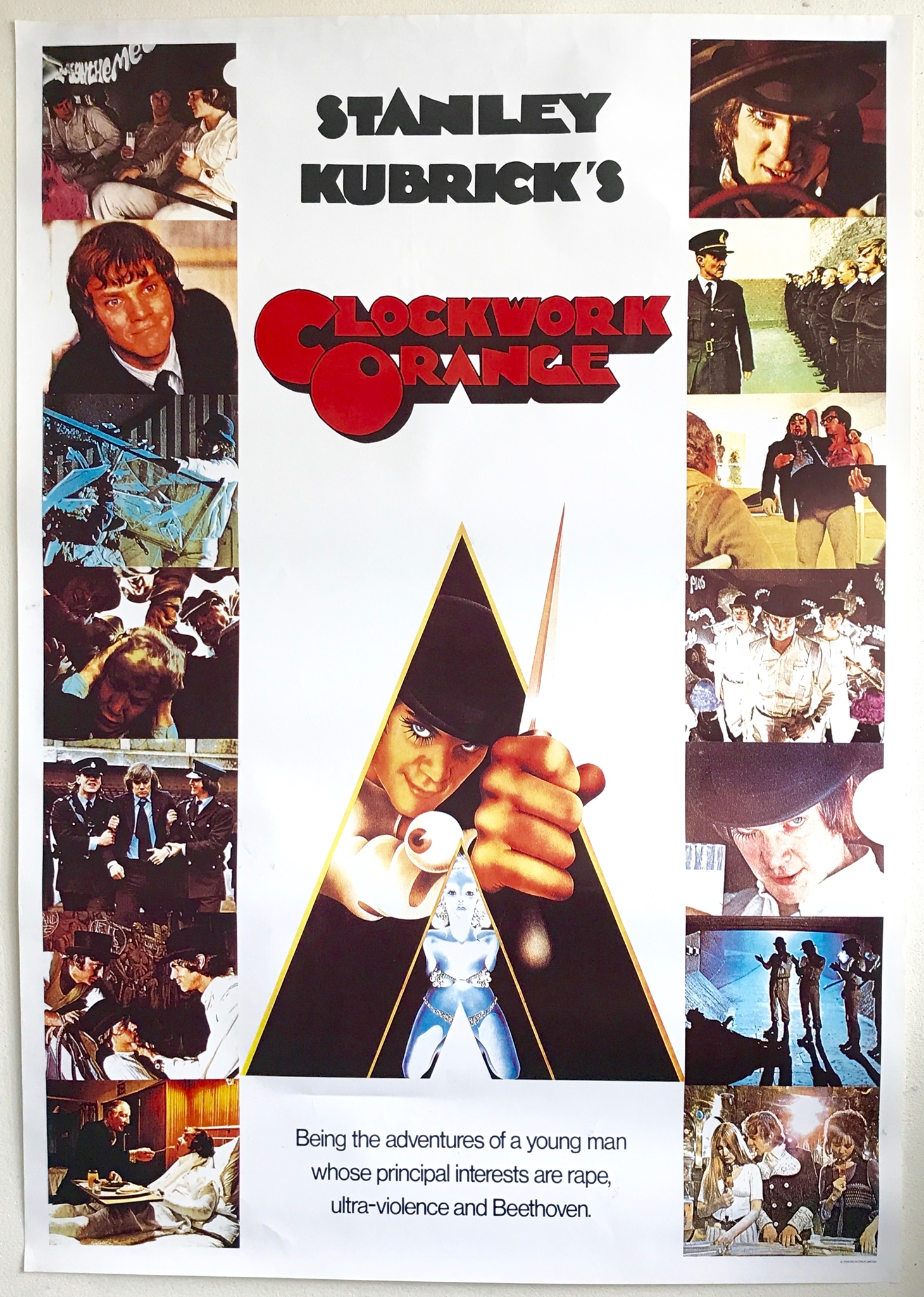 CLOCKWORK ORANGE (1980's) - Large format portrait style commercial poster from 1980's poster