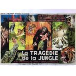 FORBIDDEN ADVENTURE IN ANGKOR (1937) 'La Tragedie de la Jungle' - FIRST RELEASE French 2 Panel '