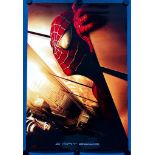SPIDERMAN (2002) - US One Sheet - High Gloss single sided Advance Artwork with Twin Towers reflected