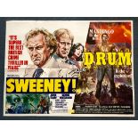 SWEENEY / DRUM (1976) - UK Quad Film Poster Double Bill Film Poster - Frank Langford Artwork - 30" x