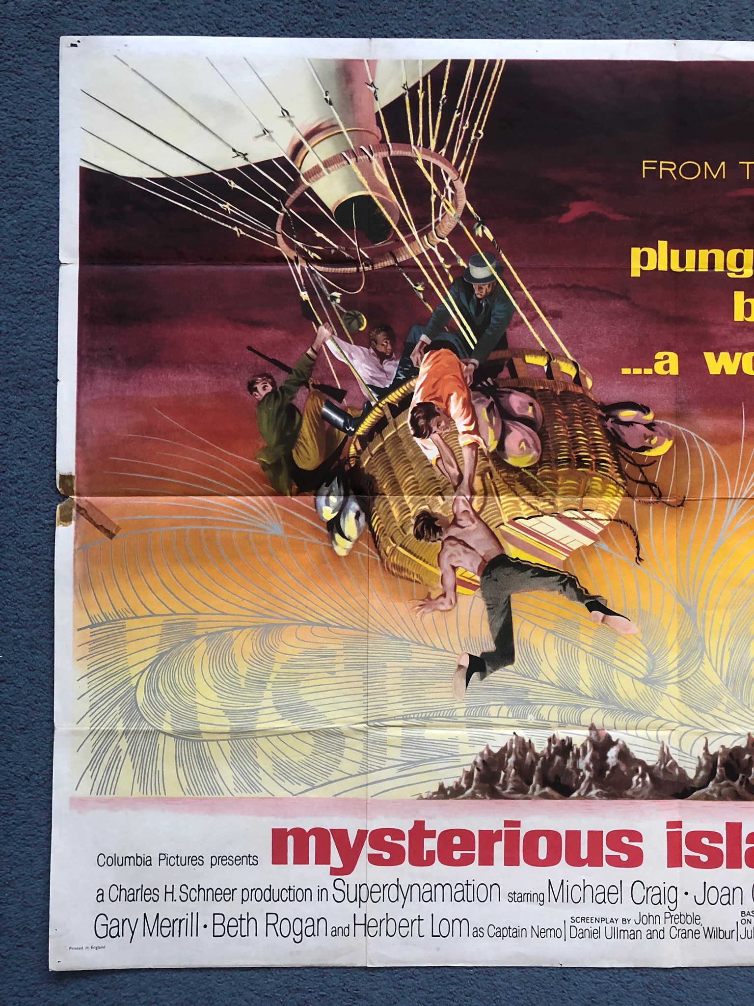 MYSTERIOUS ISLAND (1961) - UK Quad Film Poster - RAY HARRYHAUSEN - Awesome sci-fi fantasy - Image 3 of 4